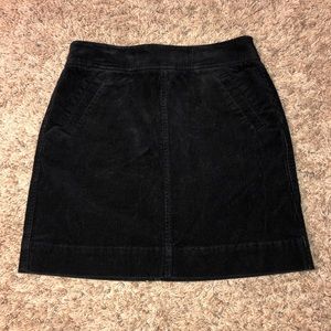 Ann Taylor LOFT Black Ribbed Skirt